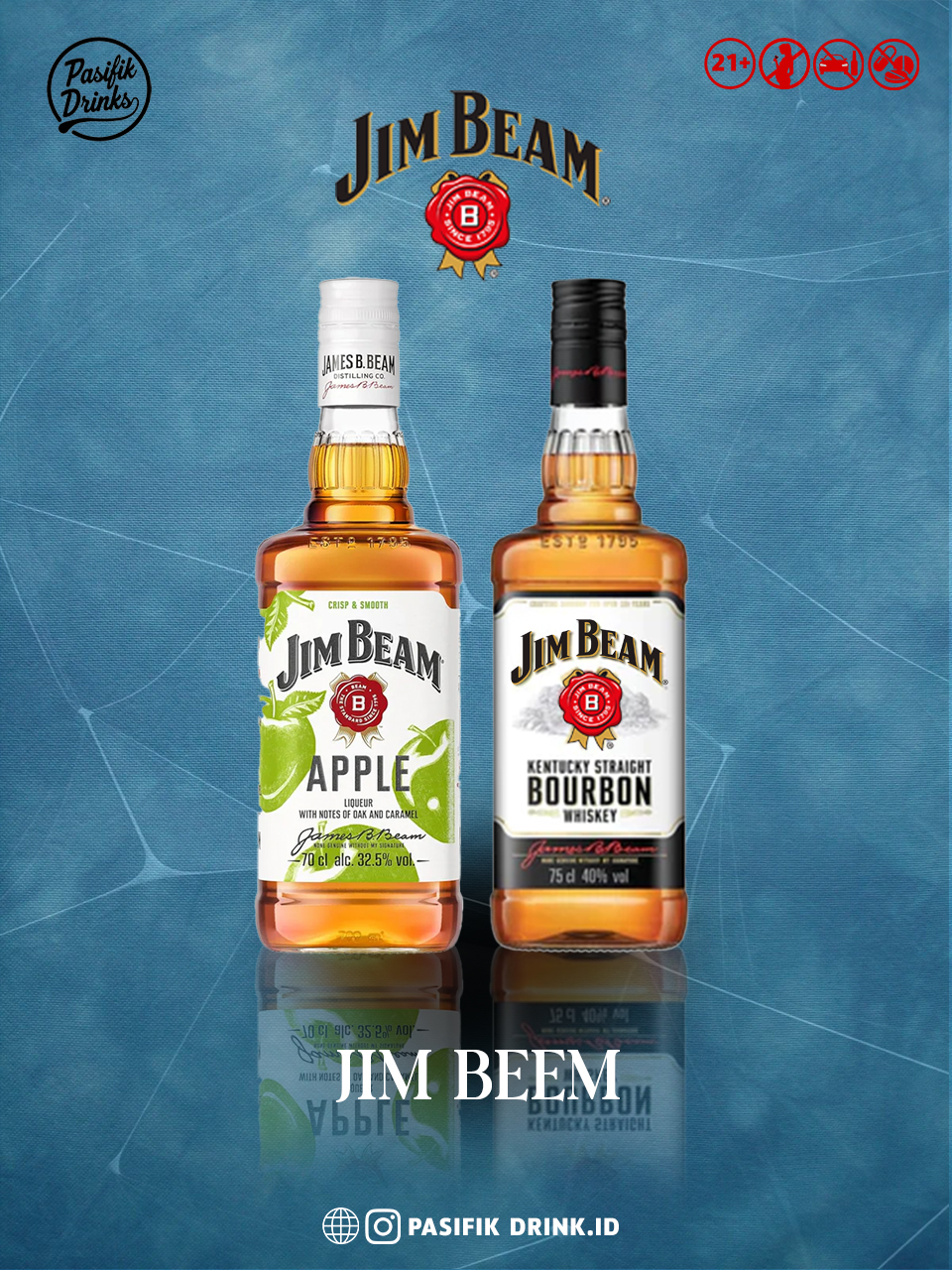 Jim Beam White Bourbon Whiskey 750ml